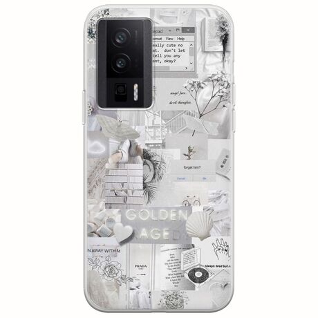 Aesthetic White Xiaomi Poco F5 Pro 5G Flexible TPU (Διάφανη Σιλικόνη)