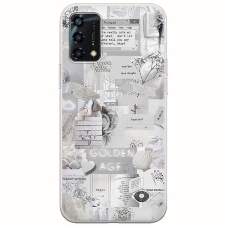 Aesthetic White Oppo A95 5G Flexible TPU (Διάφανη Σιλικόνη)