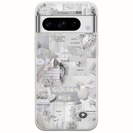 Aesthetic White Google Pixel 8 Pro 5G Flexible TPU (Διάφανη Σιλικόνη)