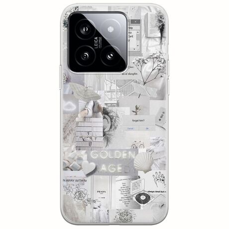Aesthetic White Xiaomi 14 5G Flexible TPU (Διάφανη Σιλικόνη)
