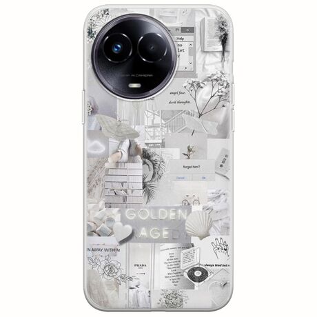 Aesthetic White Realme 11 5G Flexible TPU (Διάφανη Σιλικόνη)