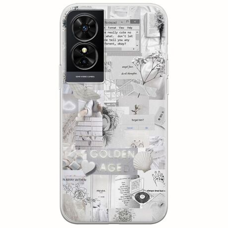 Aesthetic White TCL 50 SE Flexible TPU (Διάφανη Σιλικόνη)