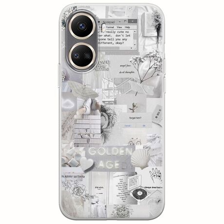 Aesthetic White Huawei Nova 10 SE Flexible TPU (Διάφανη Σιλικόνη)