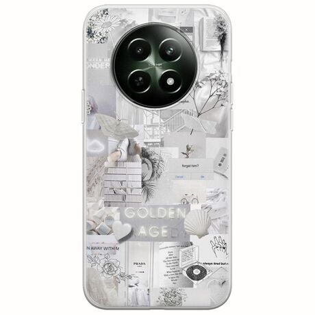 Aesthetic White Realme 12 5G Flexible TPU (Διάφανη Σιλικόνη)