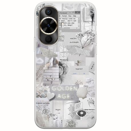 Aesthetic White Huawei Nova 12s Flexible TPU (Διάφανη Σιλικόνη)