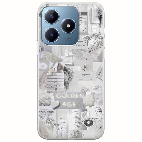 Aesthetic White Realme C63 Flexible TPU (Διάφανη Σιλικόνη)