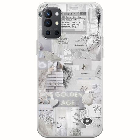 Aesthetic White OnePlus 9R 5G Flexible TPU (Διάφανη Σιλικόνη)