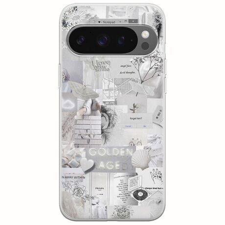 Aesthetic White Google Pixel 9 Pro 5G Flexible TPU (Διάφανη Σιλικόνη)
