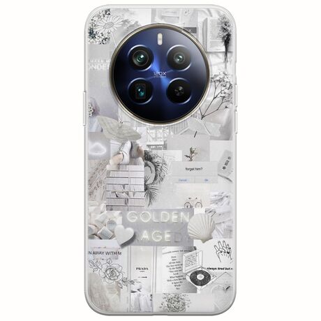Aesthetic White Realme 12+ 5G Flexible TPU (Διάφανη Σιλικόνη)
