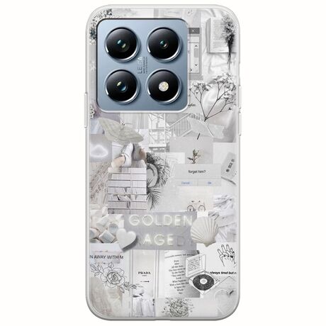 Aesthetic White Xiaomi 14T Pro 5G Flexible TPU (Διάφανη Σιλικόνη)