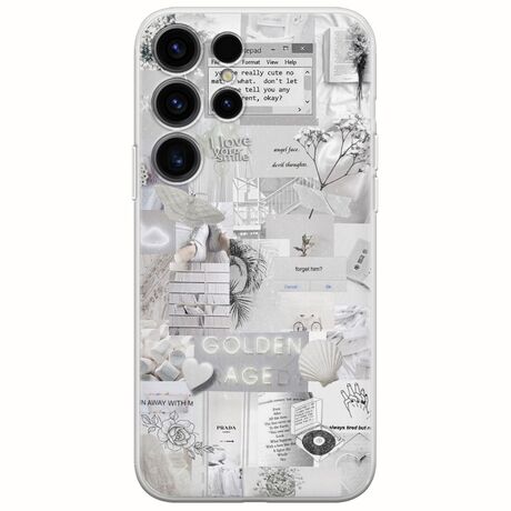 Aesthetic White Samsung Galaxy S25 Ultra 5G Flexible TPU (Διάφανη Σιλικόνη)
