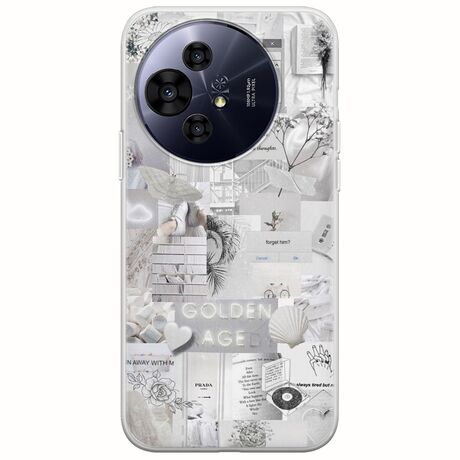 Aesthetic White TCL 50 PRO NXTPAPER 5G Flexible TPU (Διάφανη Σιλικόνη)