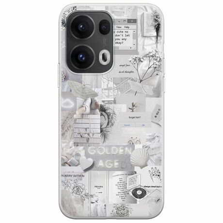 Aesthetic White Oppo Reno 13 Pro 5G Flexible TPU (Διάφανη Σιλικόνη)