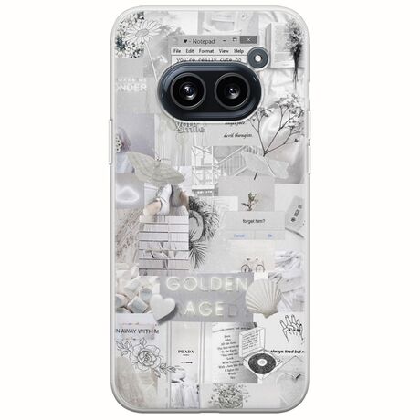 Aesthetic White Nothing Phone (2a) 5G Flexible TPU (Διάφανη Σιλικόνη)