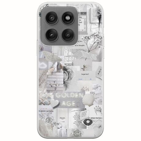 Aesthetic White Motorola Edge 60 Pro 5G Flexible TPU (Διάφανη Σιλικόνη)