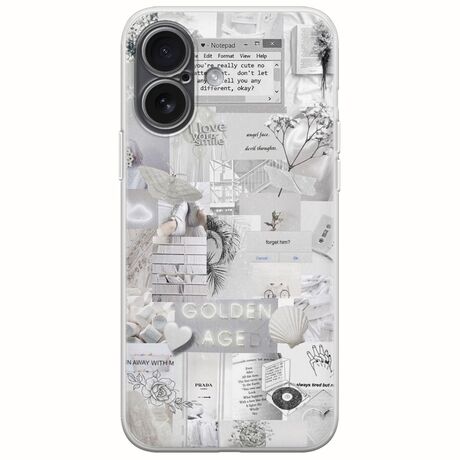 Aesthetic White iPhone 17 Flexible TPU (Διάφανη Σιλικόνη)