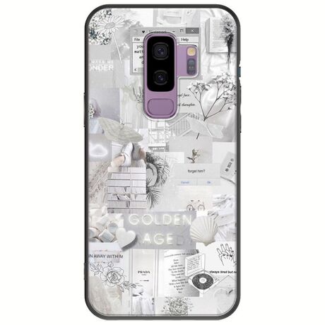 Aesthetic White Samsung Galaxy S9 Plus Black TPU (Μαύρη Σιλικόνη)