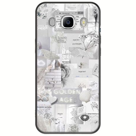 Aesthetic White Samsung Galaxy J5(2016) Black TPU (Μαύρη Σιλικόνη)