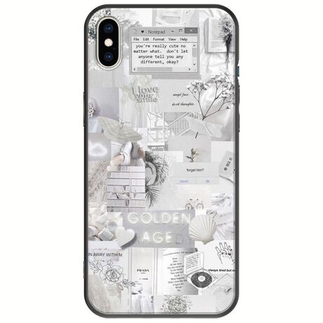 Aesthetic White iPhone XS Max Black TPU (Μαύρη Σιλικόνη)