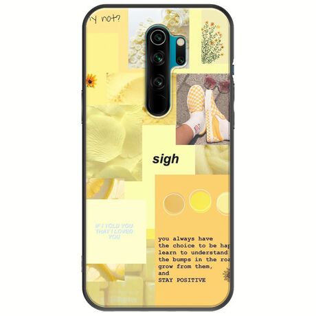 Aesthetic Yellow Xiaomi Redmi Note 8 Pro Black TPU (Μαύρη Σιλικόνη)