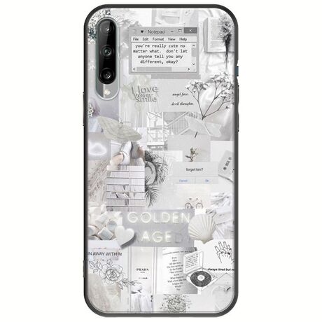 Aesthetic White Samsung Galaxy A30s Black TPU (Μαύρη Σιλικόνη)