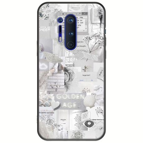 Aesthetic White OnePlus 8 Pro Black TPU (Μαύρη Σιλικόνη)