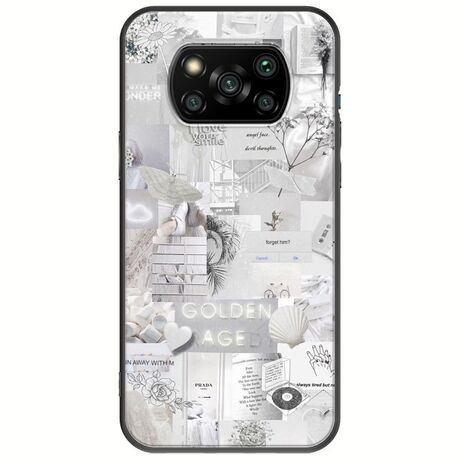 Aesthetic White Xiaomi Poco X3 NFC / X3 Pro Black TPU (Μαύρη Σιλικόνη)