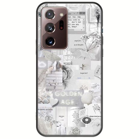 Aesthetic White Samsung Galaxy Note 20 Ultra Black TPU (Μαύρη Σιλικόνη)