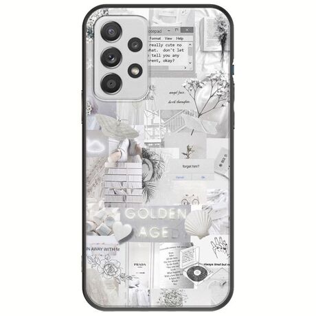 Aesthetic White Samsung Galaxy A32 5G Black TPU (Μαύρη Σιλικόνη)