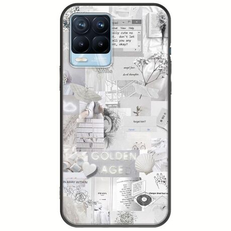 Aesthetic White Realme 8 / 8 Pro Black TPU (Μαύρη Σιλικόνη)