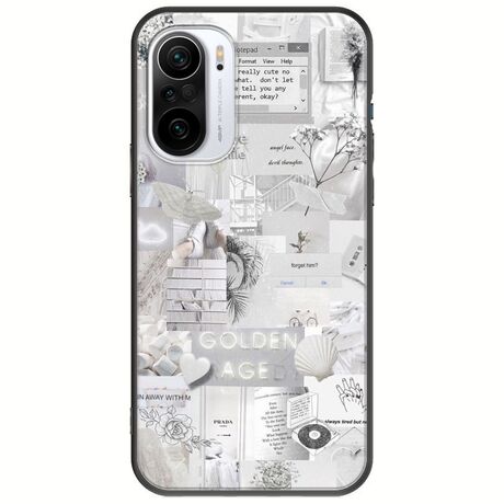 Aesthetic White Xiaomi Mi11i Black TPU (Μαύρη Σιλικόνη)
