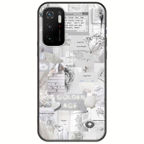 Aesthetic White Xiaomi Poco M3 Pro 5G Black TPU (Μαύρη Σιλικόνη)