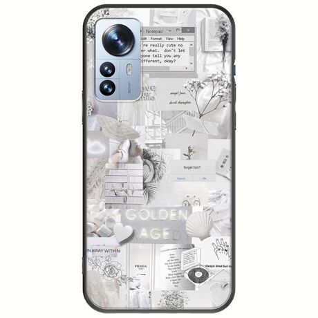 Aesthetic White Xiaomi 12 Pro Black TPU (Μαύρη Σιλικόνη)