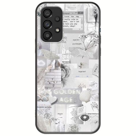 Aesthetic White Samsung Galaxy A13 4G Black TPU (Μαύρη Σιλικόνη)