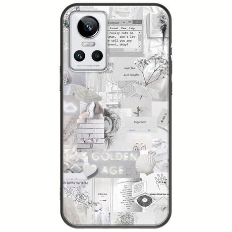 Aesthetic White Realme GT Neo 3 Black TPU (Μαύρη Σιλικόνη)