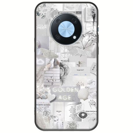 Aesthetic White Huawei Nova Y90 Black TPU (Μαύρη Σιλικόνη)