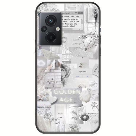 Aesthetic White Xiaomi Poco M5 Black TPU (Μαύρη Σιλικόνη)