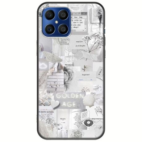 Aesthetic White Honor X8 Black TPU (Μαύρη Σιλικόνη)
