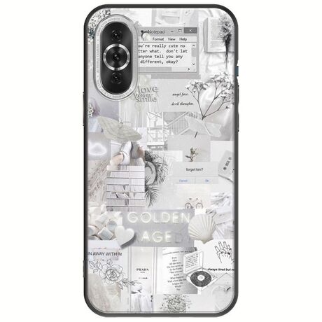 Aesthetic White Huawei Nova 10 Pro Black TPU (Μαύρη Σιλικόνη)