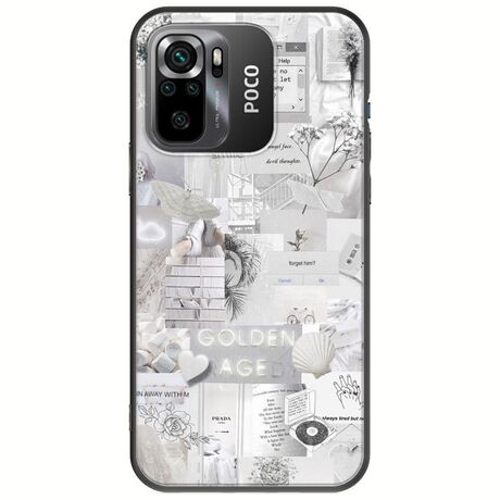 Aesthetic White Xiaomi Poco M5s Black TPU (Μαύρη Σιλικόνη)