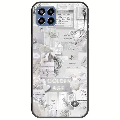 Aesthetic White Samsung Galaxy M33 5G Black TPU (Μαύρη Σιλικόνη)