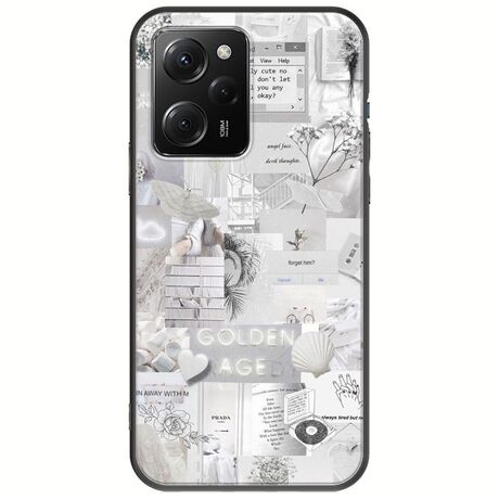 Aesthetic White Xiaomi Poco X5 Pro 5G Black TPU (Μαύρη Σιλικόνη)