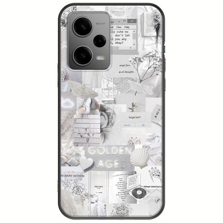 Aesthetic White Xiaomi Poco X5 5G Black TPU (Μαύρη Σιλικόνη)