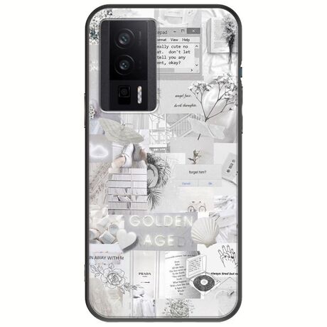Aesthetic White Xiaomi Poco F5 Pro 5G Black TPU (Μαύρη Σιλικόνη)