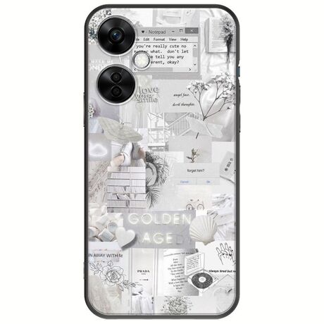 Aesthetic White OnePlus Nord CE 3 Lite 5G Black TPU (Μαύρη Σιλικόνη)