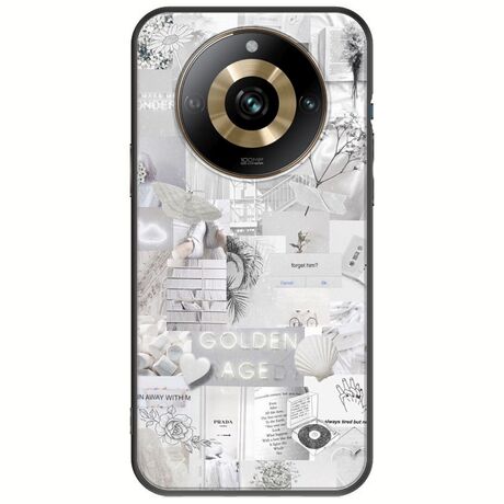 Aesthetic White Realme 11 Pro Plus 5G Black TPU (Μαύρη Σιλικόνη)
