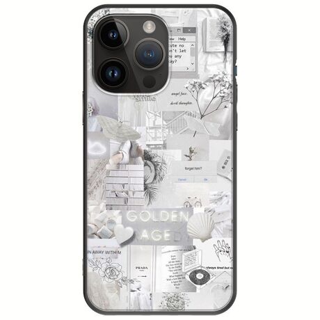 Aesthetic White iPhone 15 Pro Max Black TPU (Μαύρη Σιλικόνη)