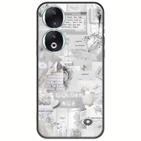 Aesthetic White Honor 90 5G Black TPU (Μαύρη Σιλικόνη)