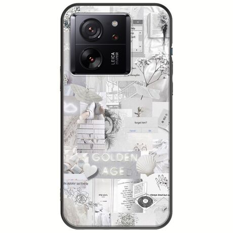 Aesthetic White Xiaomi 13T 5G Black TPU (Μαύρη Σιλικόνη)