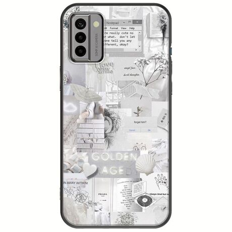 Aesthetic White Nokia G22 Black TPU (Μαύρη Σιλικόνη)